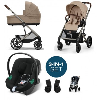 Детская коляска Cybex Balios S Lux 2025 3 в 1 +Aton B2 i-size+дождевик