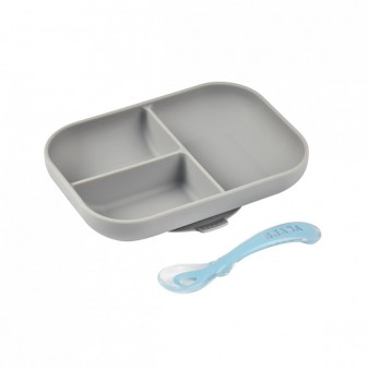 Набор посуды Beaba Set Repas Silicone Avec Ventouse (тарелка и ложка)